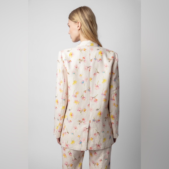 NWT $598 Zadig & Voltaire Vegy Lin Courtney Jacket Blazer - Picture 3 of 7